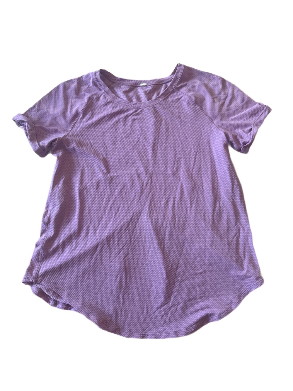 Lululemon Open Back Textured Tee Lavender 10/12